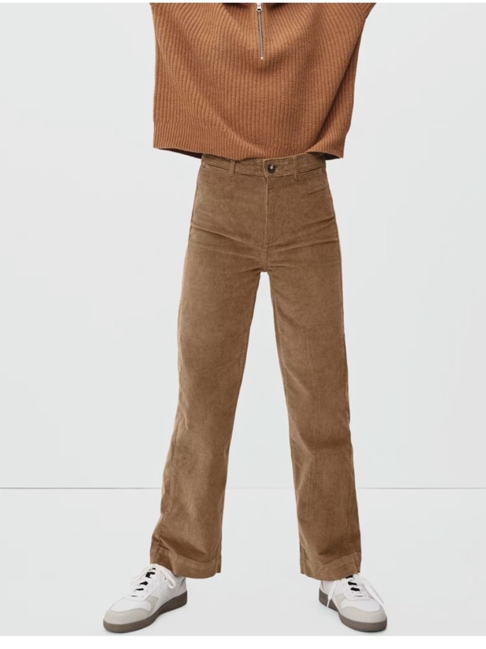 EVERLANE Relaxed Straight Corduroy Brown Size 12